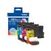 Brother 3-Pack High Yield Cyan Magenta and Yellow Ink Cartridges (500 Yield Each)
