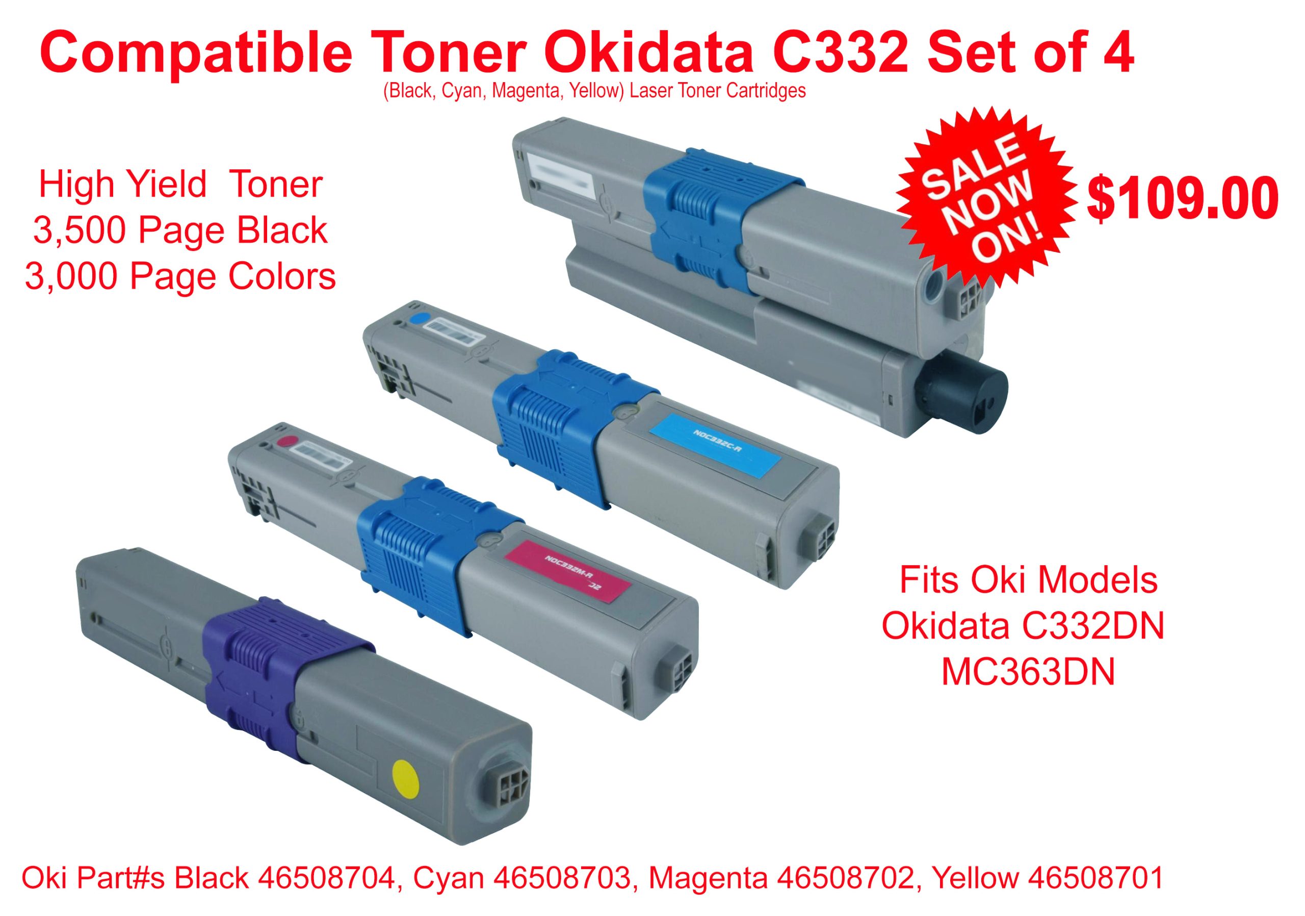 OKI COMPAT C332 TONER SET